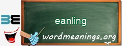 WordMeaning blackboard for eanling